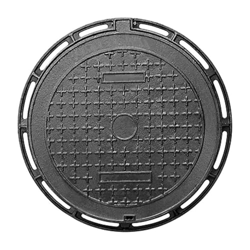 JIAOCKJIAO Tapa de Alcantarilla para Pozo, Tapas Redondas para Fosas Sépticas, Tapa Antideslizante para Depósito de Aguas Residuales, Tapa de Inspección Metálica Resistente(80x90cm/31.5x35.4in)