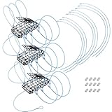 A1FISHER Crab Traps with Galvanized Steel Mesh with 6 Blue Loops 3PCS for Dungeness, Rock Crab