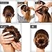 2.4 Inch Extra Small Hair Bun Maker for Kids, 6 PCS Hair Bun Donut Sock Bun Form for Girls, Mini Hair Doughnut Shaper for Short and Thin Hair (Brown)