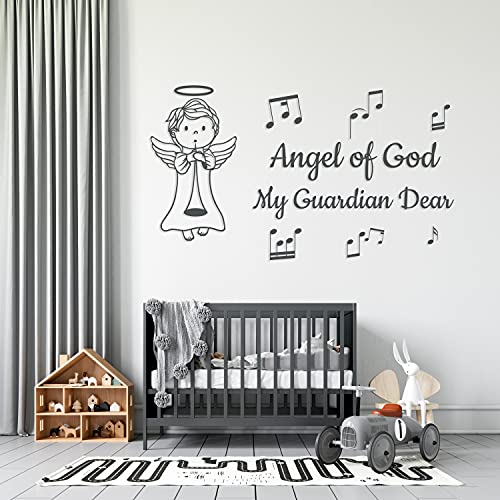 Angel de mi guarda vinilo decorativo pared para bebé