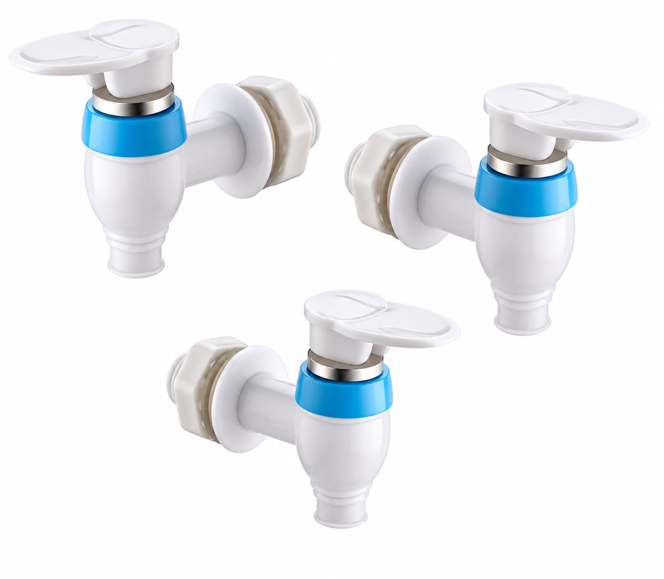 Plastic Water Dispenser Pot Tap | Durable Easy-to-Use Faucet for Water Jar, Can, Dispenser Leak Proof, Blue & White Multipurpose Tap for Home, Office & Commercial Use Pack of 3-image-30