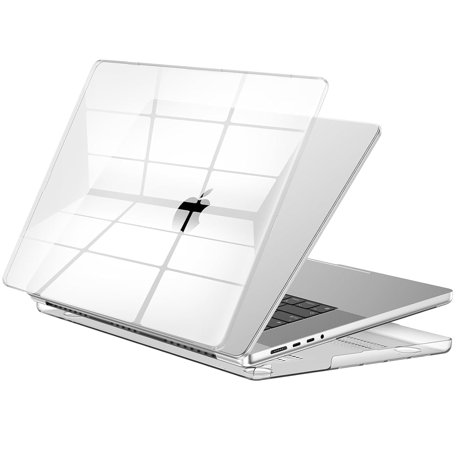 EooCoo Case for MacBook Pro 16 Inch 2026 2025-2021 M4 M3 M2 M1 Pro/Max, [Scratch-Resistant, All Corner Protection] Crystal Clear Hard Shell Laptop