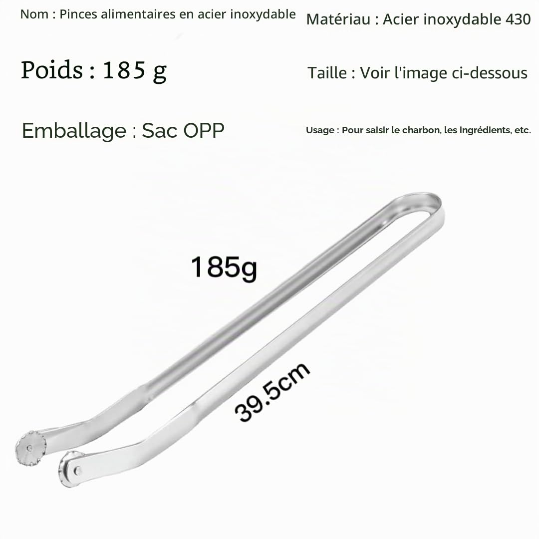 Pince à tourner les saucisses pour barbecue en acier inoxydable, pince à griller rotative