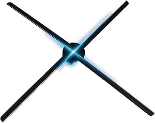 Hologram Fan, 638Leds WiFi 55cm 3D Holographic Projector Light Hologram Player LED Display Fan Advertising Light APP Control Logo Halloween Window Projector Hologram,