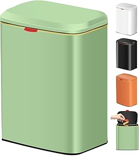 WAYCOM 2.1 Gal Compost Bin Kitchen for Counter Top or Under Sink,Compost Bin Stainless Steel Hanging Compost Bin with Lid for Cupboard/Bathroom/Bedroom/Office,Indoor Compost Bucket