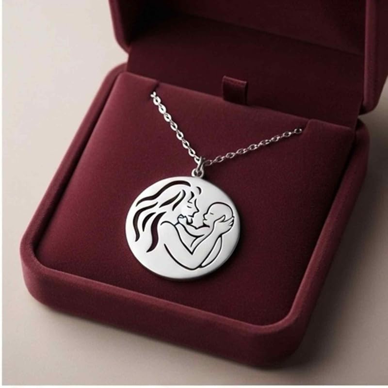 Collana piccola mamma e figlio in argento sterling 925 |WW_NLC_02794