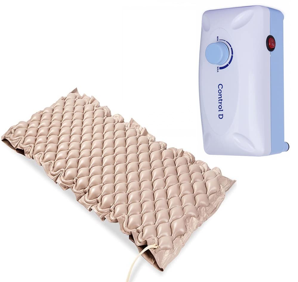 Control D Anti Decubitus 102 Medical Air Bed Anti Bedsore Bubble Alternating Pressure Pump Air Mattress Massager (Blue, White)