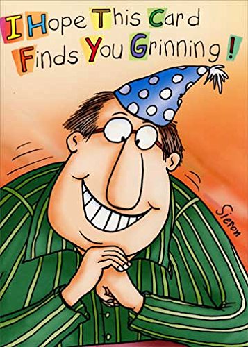 Grinning Man Oatmeal Studios Funny Birthday Card
