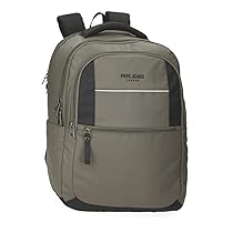 Pepe Jeans Dortmund Zaino per laptop 15,6″ verde 31 x 44 x 15 cm Poliestere 20,46 L by Joumma Bags, Verde, Zaino per computer portatile