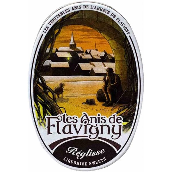 Anis de Flavigny – Bonbons authentiques à l'anis dans une boîte ovale 50 g – Réglisse | Tradition & Plaisir artisanal