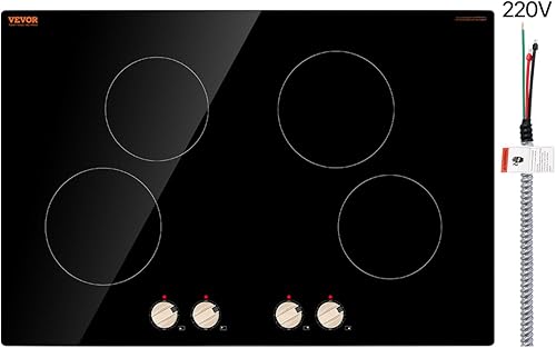 Miniatura 14 de VEVOR Placa de cocina eléctrica, 2 quemadores, estufa de inducción de 12 pulgadas, estufa magnética integrada de 3000 W, quemador multifuncional