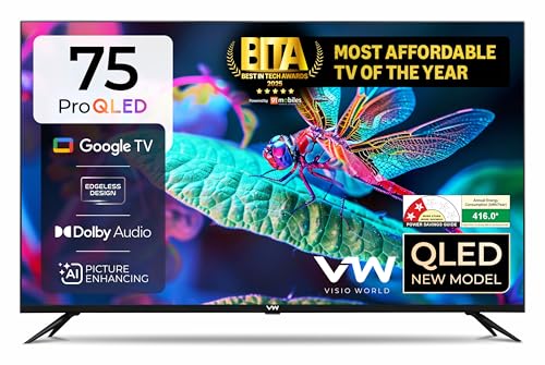 Best 75-inch TVs in India: Upgrade Your Living Room 15 VW 190 cm (75 inches) Pro Series 4K Ultra HD Smart QLED Google TV VW75GQ1