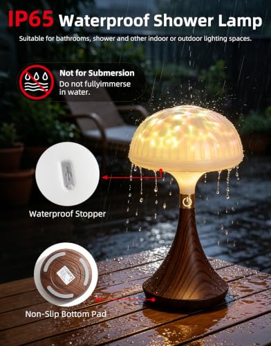 Shower Lamp IP65 Waterproof Rechargeable Ocean Projector LED Outdoor Lamps - image 5