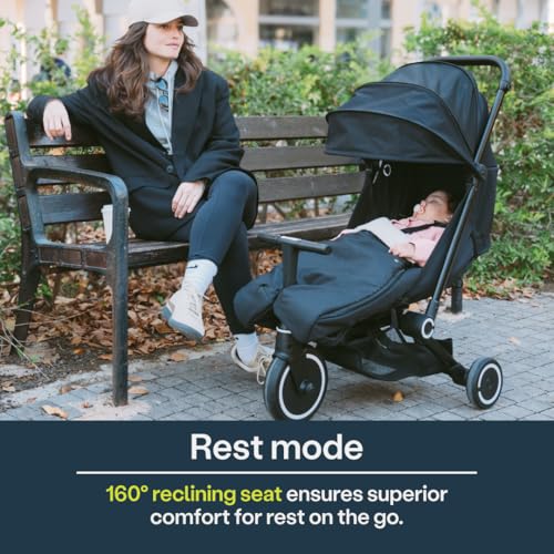 Image of Smartrike Traveler Travel Stroller for Toddlers - Lightweight, Foldable & Compact Stroller with Near-Flat Recline, Everest Grey