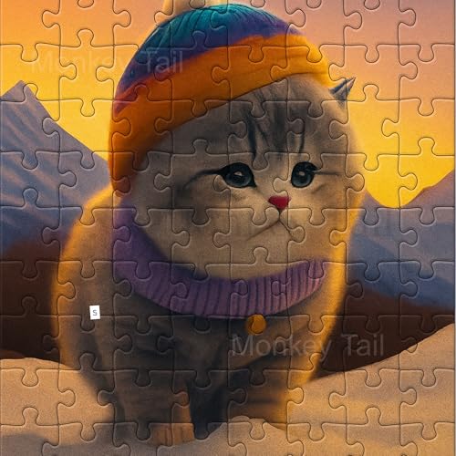 Image of MONKEYTAIL Whimsy Wooden Jigsaw Puzzle for Adults & Teens - Laser-Cut Pieces, 3D Puzzle Box as Birthday Gift for Boys & Girls - Brain Teaser, Home Decor & Family Game (SNCT, Size: Large)