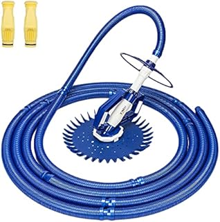 VINGLI Swimming Pool Vacuum Cleaner Automatic Sweeper, Automatic Suction Vacuum with Ten Hoses and Two Yellow Diaphragms, Blue