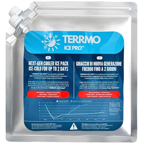 ICE PRO™ Grand Pain de Glace pour Glacière & Sac Isotherme | Bloc Réfrigérant Longue Durée jusqu'à 24–72 h | Bloc de Glace Réutilisable Premium à Gel | XL : 830 ml, 25×25 cm – Lot de 2