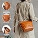 Berliner Bags Vintage Genuine Leather Shoulder Bag Madison, Small Tote Bag, Bucket Bag, Top Handle Bag for Women - Brown