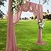 VACVELT Wedding Arch Draping Fabric Dusty Rose Chiffon, 2 Panels Sheer Drapes 30 Inch x 20ft Chiffon Backdrop Curtain Decor, Outdoor Sheer Drapery for Ceremony Party