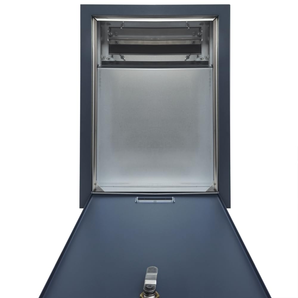 Cassetta da Incasso Passante Antracita PN620 Profondità 190-260mm esterno | acciaio inox, montaggio perimetrale, anti-furto, profondità 190-260 mm, chiavi incluse