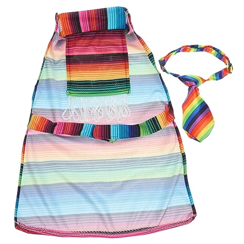 Disfraz poncho mexicano para perros Toyvian miniatura 1