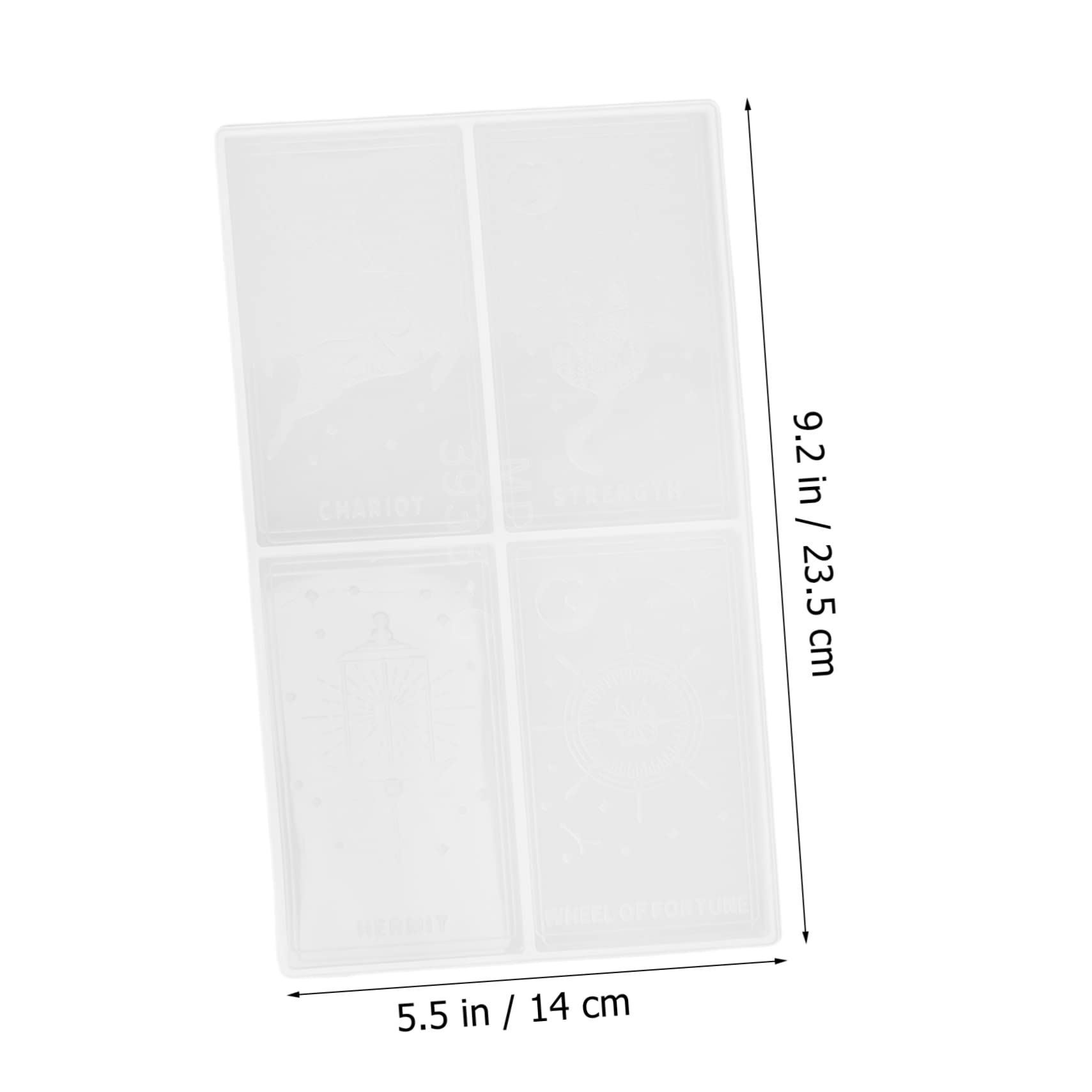 Blanc Moule à Couler pour Tarot en Silicone, 1 Set