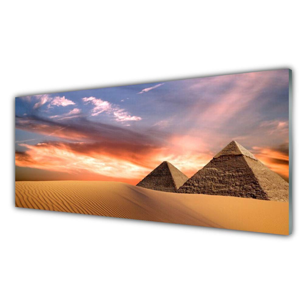 Tableau en verre trempé 125x50cm Tulup pour masquer un mur vide avec design désert