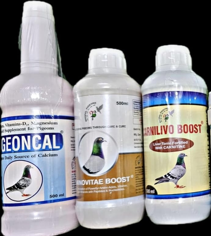 Bhopal Pigeons Health Kit, Pigeoncal for Strong Bones and Eggshells, Aminovitae Boost 500ml with 20 Amino Acids and Vitamins, Carnilivo Boost for Liver (B0D7MZ4CP1) Amazon Price History, Amazon Price Tracker