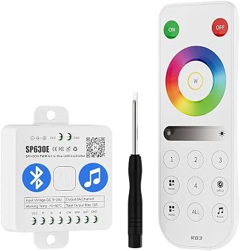 BTF-LIGHTING 4 Zones 2.4GHz RF Remote RB3 & SP630E Bluetooth Controller Kit [Energy Class F]