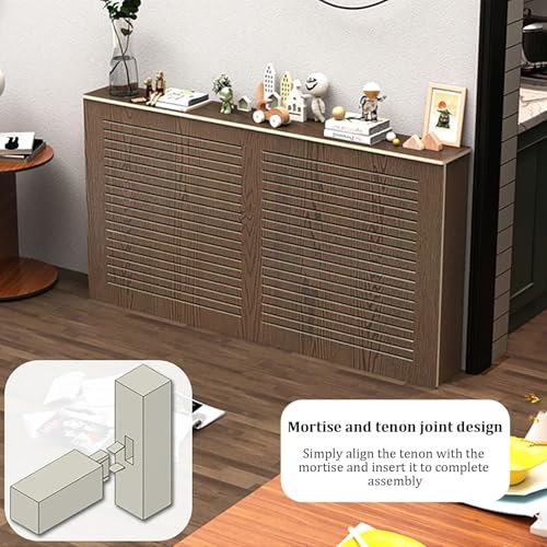Cubiertas de calefacción protectoras con estante superior de madera 4