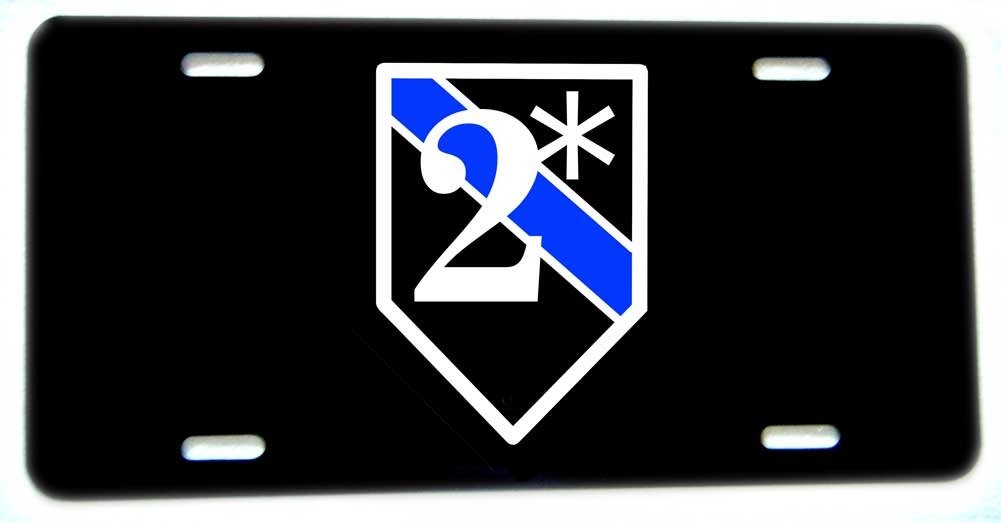 Thin Blue Line K9 Canine Two Ass to Risk Aluminum License Plate