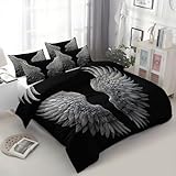 【Durabilité Matériau de haute qualité】Polyester Coton housses de couette, offrant une texture lisse et une sensation de luxe. Doux pour la peau et résistant aux plis. La couture à double aiguille garantit une longévité exceptionnelle de votre Parure de Lit