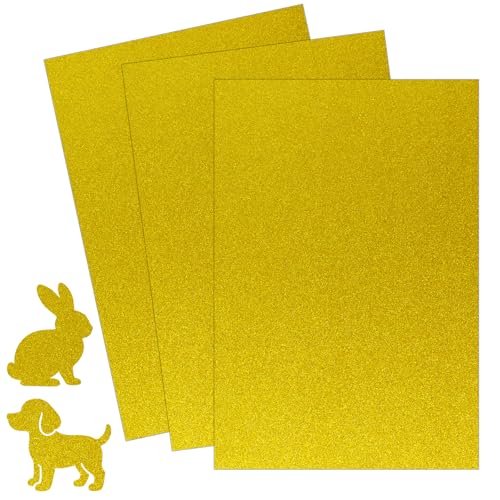 Papier cartonné doré paillettes 250g/m² Luomorgo pour loisirs créatifs et scrapbooking DIY