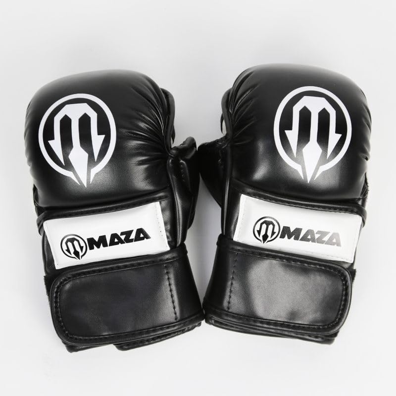 Amazon | MAZA［マザ］ MMA パウンドグローブ Ver.2（黒/白）／MMA