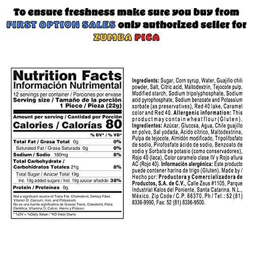 Zumba Rica Chilito Chili Powder Lollipop 12Pcs - Lollipops With Chili Powder Cover With Caramel - Mexican Lollipop – Chili Powder Candy - Mexican Suckers With Chili Powder - Mexican Candy #TOP5