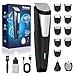 Beard Trimmer Hair Clippers for Men - All-in-One Cordless Nose & Ear Hair Trimmer Grooming Kits with Zero Gapped T-Blade Electric Razor Shaver, 9 Guide Combs, Ideal Gifts for Men​