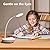 Bodun LED Desk Lamp with 2 USB Charging Port and 2 AC Power Outlet - Adjustable Gooseneck, 3 Level Brightness, Eye-Caring Small White Table Lamp for Home Office College Dorm Room Essentials