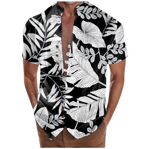Chemise homme col mao à manches courtes et poche avant verte