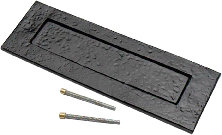 Merriway® BH01857 Letter Plate 250 x 83 mm Plain Black Antique