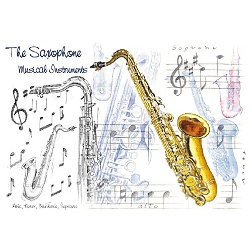 Little Snoring Gifts: 7x5 Greetings Card - Saxophone Design
