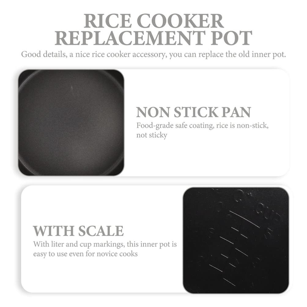 PATKAW Doublure De Cuiseur À Riz Réservoir Intérieur De Riz Bol De Mélange De Cuisine Accessoire Instapot Pot De Machine À Riz Pot Instantanés Cuiseur À Riz Antiadhésif Pot Cuisinière