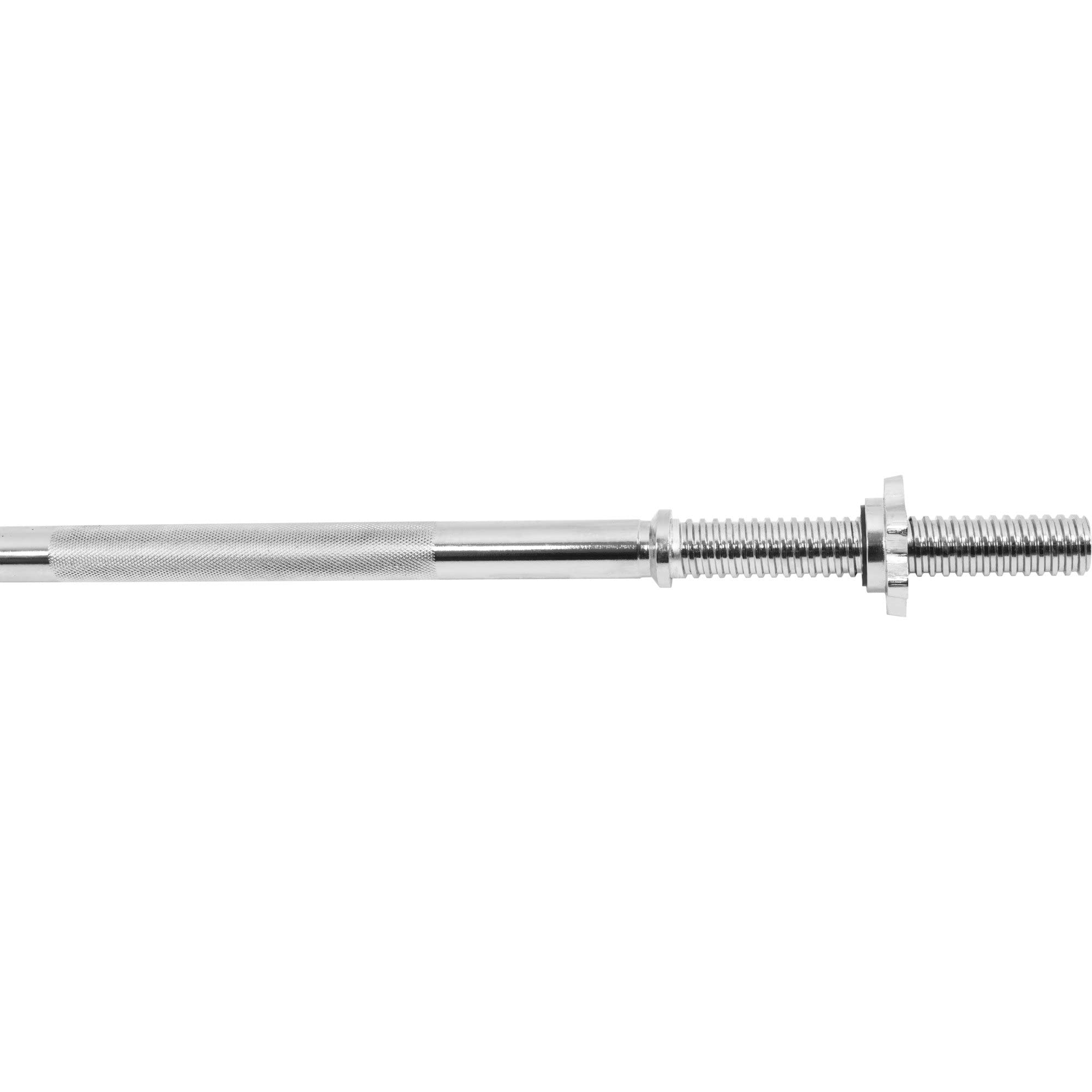 GORILLA SPORTS® Langhantelstange - 170 cm lang, Ø 30 mm, bis 200 kg Belastbar, inkl. 2 Sternverschlüsse, Gerändelt, Verchromt - Langhantel, Lang Hantelstange, Langhantel-Stange