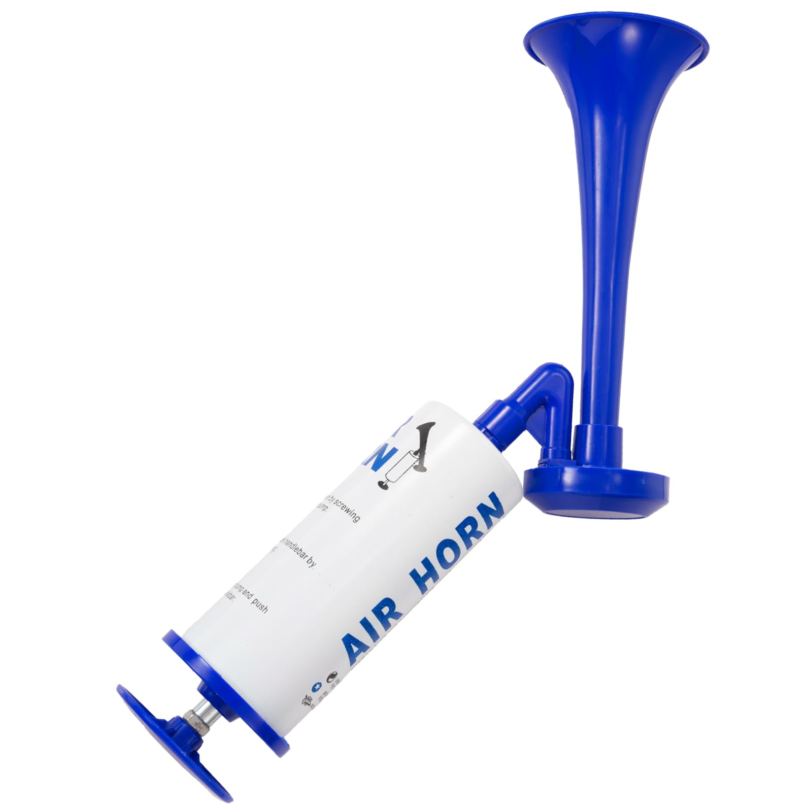 Handheld Air Horn, Noise Maker for Sports Events, Boating, Safety Signal, and Parties, Aluminum Body and Air-pump (Blue)