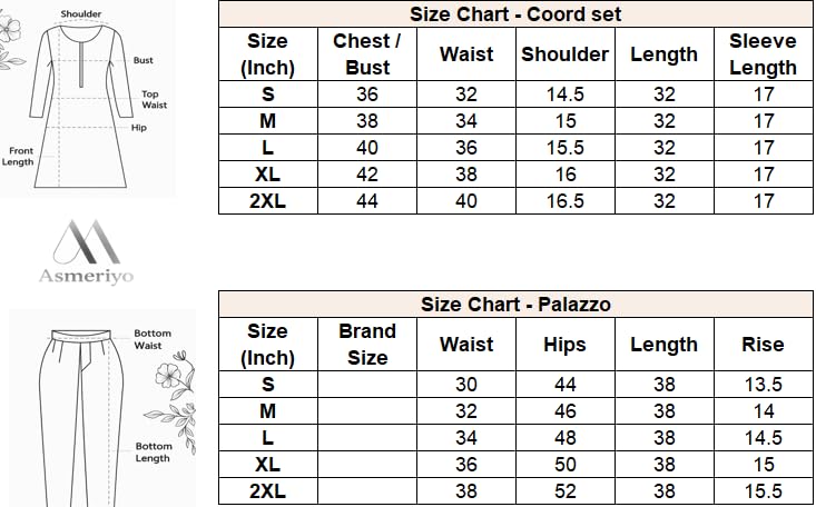 Image of Asmeriyo Women Printed Co Ord Set with Side Pocket | Women 2 Pic Kurta Set I Fancy Kurta Set | Stylish Kurti Outfit | Co-Ordination Wear | Festive and Casual wear (217-A-B-2)