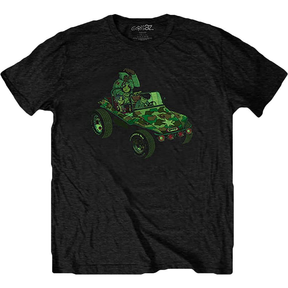 Gorillaz T Shirt Group Green Geep Band Logo Official Mens Black S