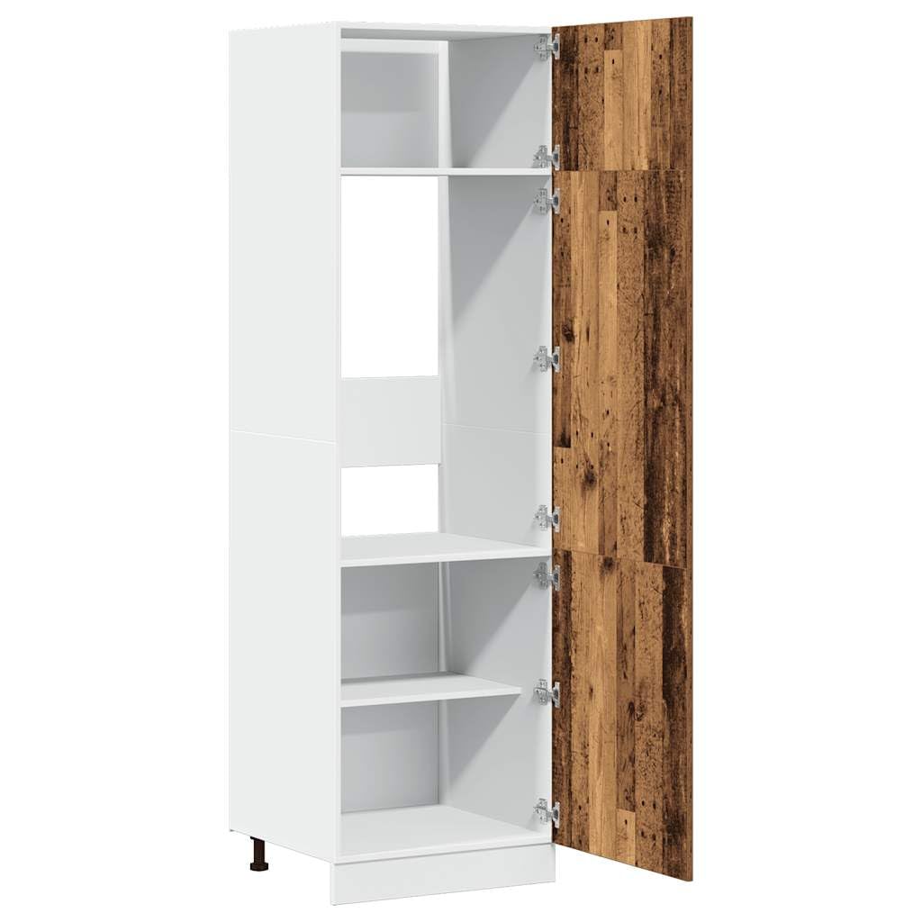 ShGaxin Armadio per Frigo Legno Antico 60x57x207 cm in Truciolato,Armadio per Frigo,Armadietto da Cucina,Armadietto da Cucina,Mobili Cucina-856125