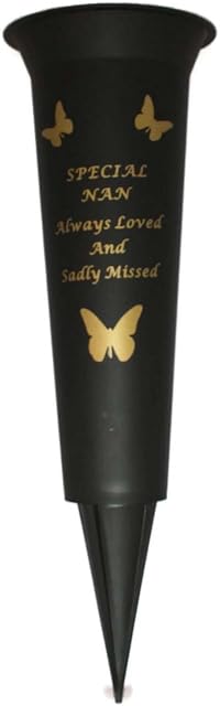 Special Nan Verse Graveside Memorial Grave Spiked Flower Vase