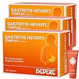 Gastritis Hevert Complex für natürliche Linderung von Magenbeschwerden (3 x 100 St.)