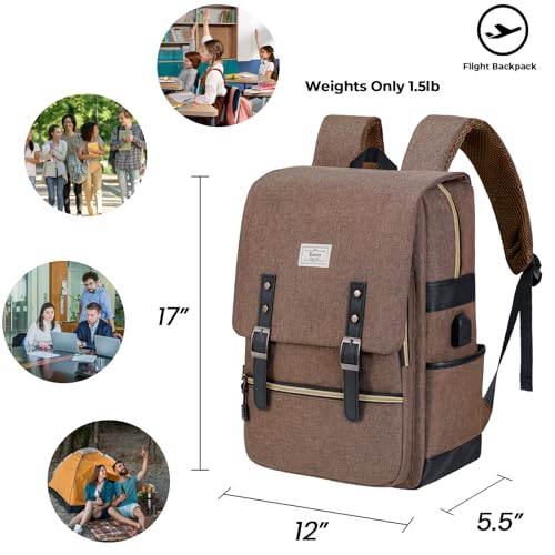 Image of Unisex College Bag Fits up to 15.6'' Laptop Casual Rucksack Waterproof School Backpack Daypacks