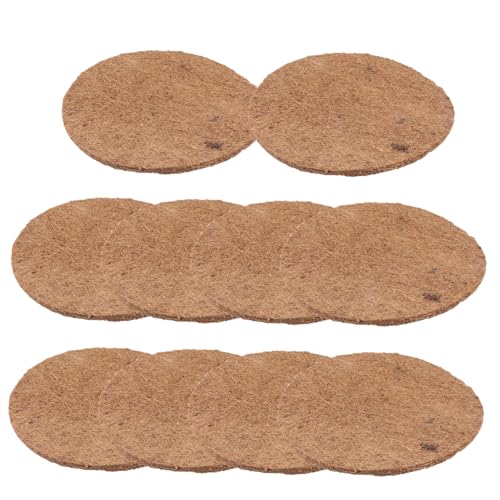 DRESSOOS 10Pcs Natural Palm Pigeon Nest Mats Breathable Bird Egg Pads for Breeding and Nesting Durable and